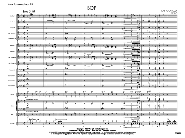 bop arranged by rob vuono jr jazz band charts