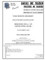çGUAS DE MAR‚O [WATERS OF MARCH]: Arranged by Claus Ogerman, Edited by Rob DuBoff and Jeffrey Sultanof: Jazz Lines Publications