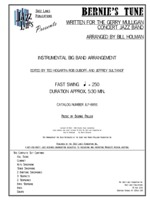 BERNIE'S TUNE: Arranged by Bill Holman, Edited by Ted Hogarth, Rob DuBoff and Jeffrey Sultanof: Jazz Lines Publications