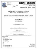AUTUMN NOCTURNE: Arranged by Manny Albam, Prepared by Dylan Canterbury, Rob DuBoff, and Rob DuBoff: Jazz Lines Publications