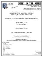 BLUES IN THE NIGHT: Arranged by Manny Albam, Prepared by Dylan Canterbury, Rob DuBoff, and Rob DuBoff: Jazz Lines Publications