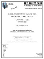 COFFEE SONG, THE: Arranged by Johnny Mandel, Transcribed and Adapted by Dylan Canterbury and Rob DuBoff: Jazz Lines Publications